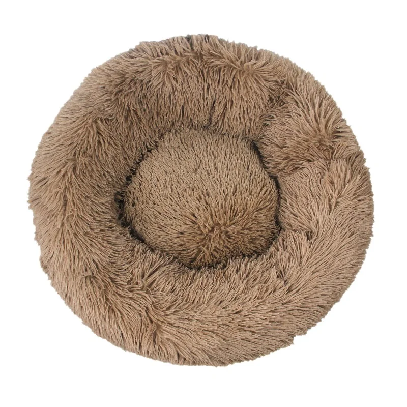 

Faux Fur Super Soft Washable Cushion Fluffy Cat Bed Pet ,Plush Round Eco-Friendly Sofa Luxury Dog Bed