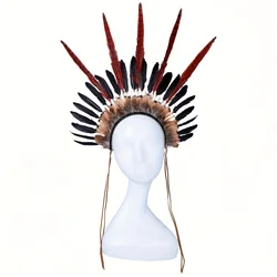 Vintage Inspired Peking Opera Feather Headpiece DIY Detachable Tassel Costume Accessory for Cosplay Stage Performances