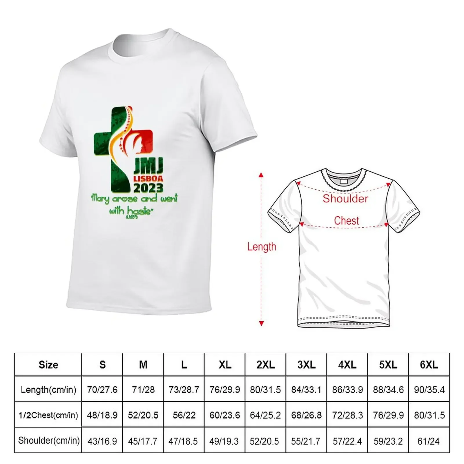 New World Youth Day Lisbon T-Shirt plain sports fans summer clothes t shirt men 100℅ cotton