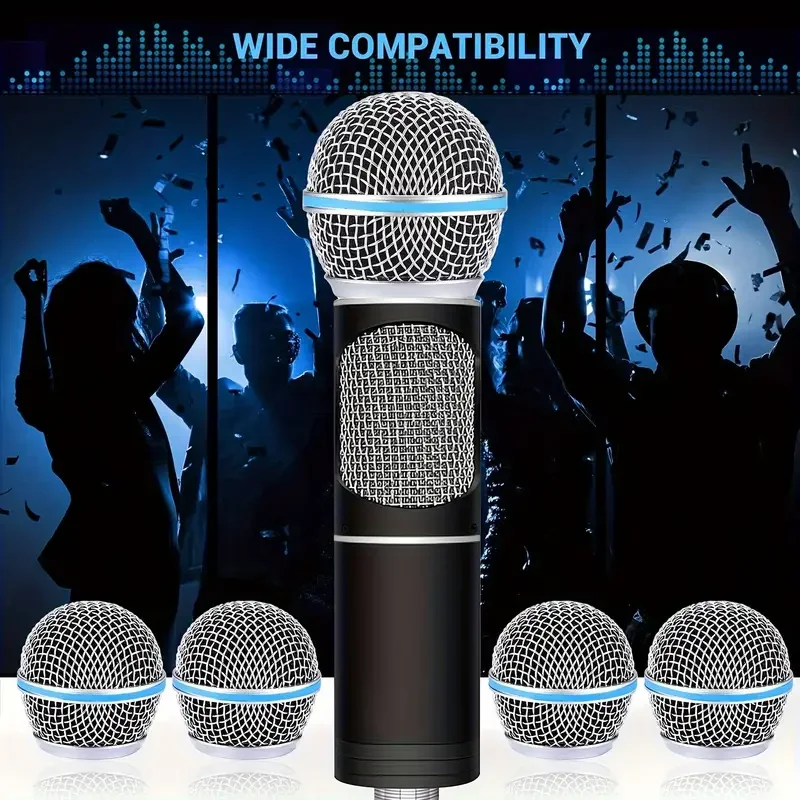 Microphone Replacement Head Steel For 58 Mesh Handheld Microphone Grill Mesh Head Fits 57 58 87 845 945