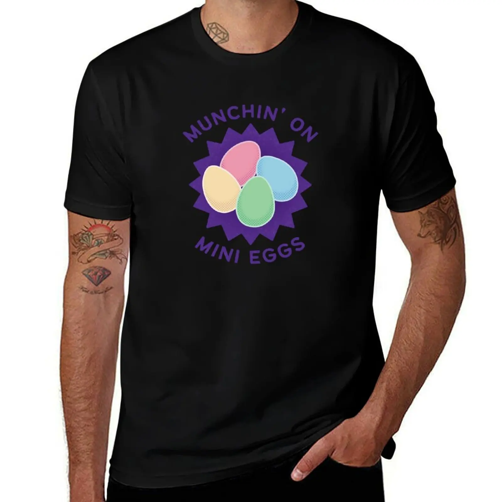 Munchin' on Mini Eggs T-Shirt Large Size Breathable Tee T-Shirt