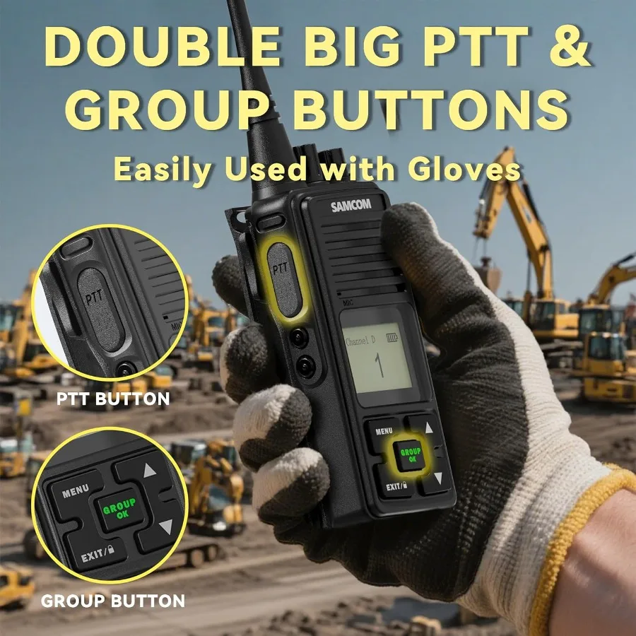 FPCN10A أجهزة اتصال لاسلكية للبالغين راديو طويل المدى ثنائي الاتجاه 6 عبوات أجهزة راديو محمولة باليد UHF ثنائية الاتجاه مع سماعة أذن 3000 مللي أمبير في الساعة R