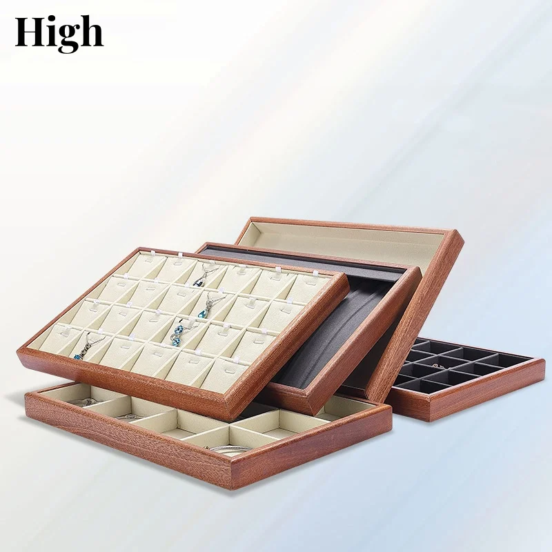

Wooden Ring Tray Earrings Tray Bracelet Pendant Necklace Tray Jewelry Shop Props Display Storage Organizer Showcase