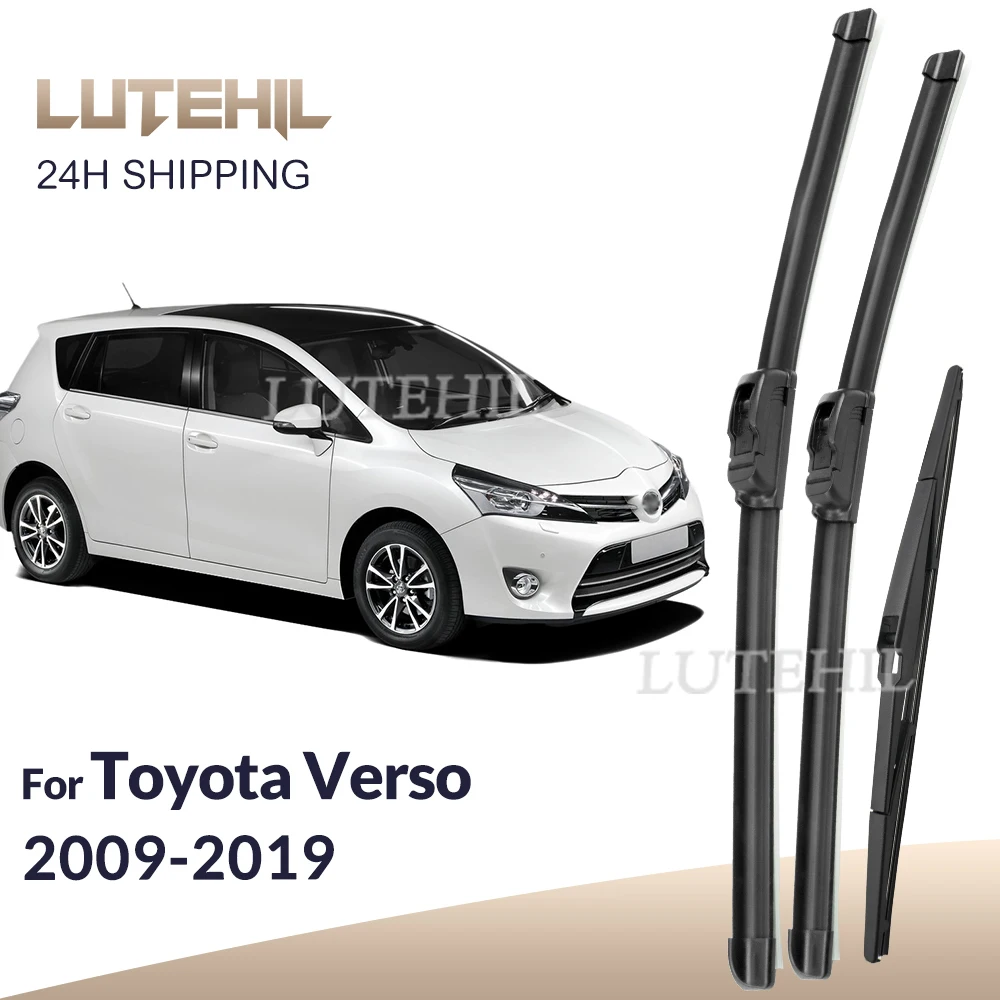 

For Toyota Verso 2009-2019 2010 2011 2012 2013 Wiper Front & Rear Wiper Blades Windshield Windscreen Window Brushes 26"+16"+12"