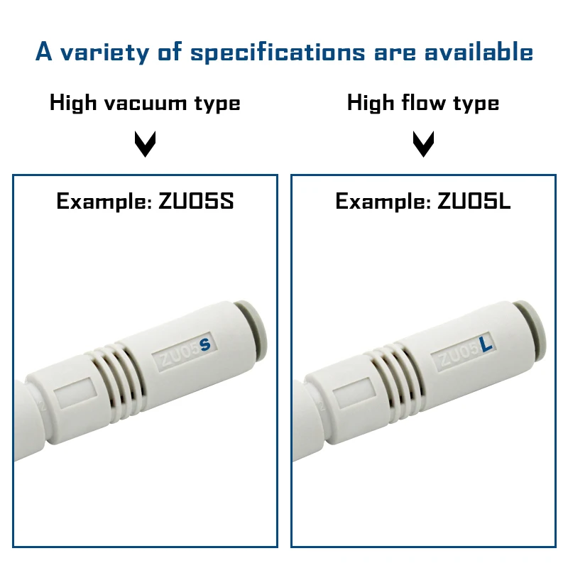 ZU Series Pneumatic Vacuum Ejector vacuum negative pressure generator ZU05S ZU07S manipulator ZU05L ZU07L Large flow