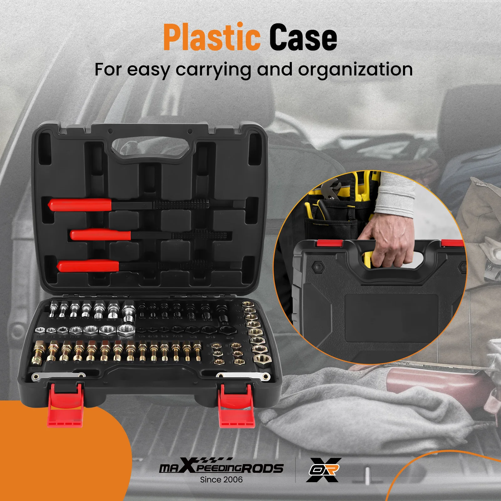 

Heavy Duty Thread Repair Kit 61pc Heat-Treated Steel UNC/UNF/Metric with Files