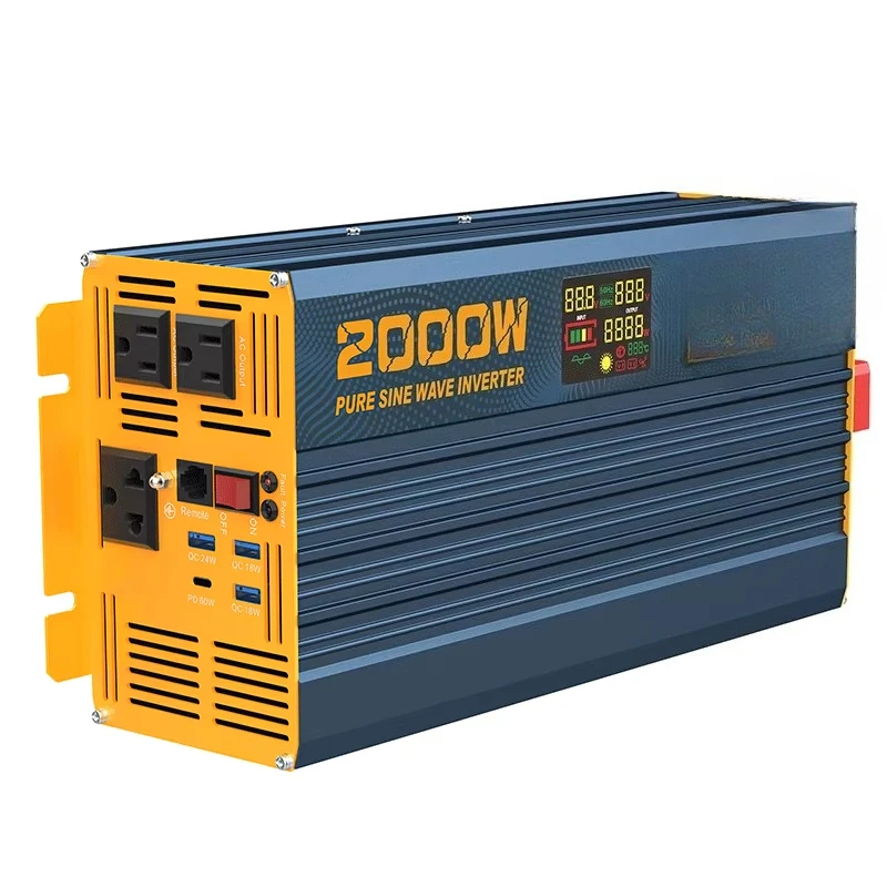 

12V To 110v Inverter 1000w 2000w 3000w 4000w 5000w Pure Sine Wave Power Inverter with Wireless Remote Control