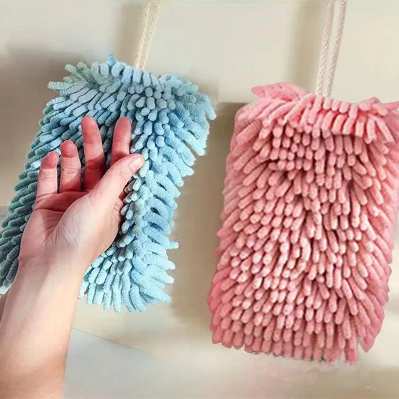 Quick Dry Hand Towels Kitchen Bathroom Hand Ball with Hanging Loop Microfiber Super Absorbent Cleaning Cloth