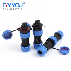 LP/SP17 IP68 Waterproof Electrical Wire Connector Solderless Plug Socket Nut/Flange/Docking Screw Wiring 2/3/4 Pin Male Female