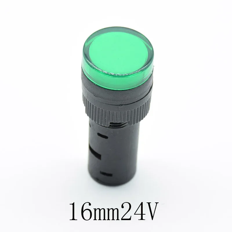 Lampe de signalisation LED, indicateur lumineux, lampe pilote, bleu, vert, rouge, blanc, jaune, 16mm, 12V, 24V, 220V, 1 pièce