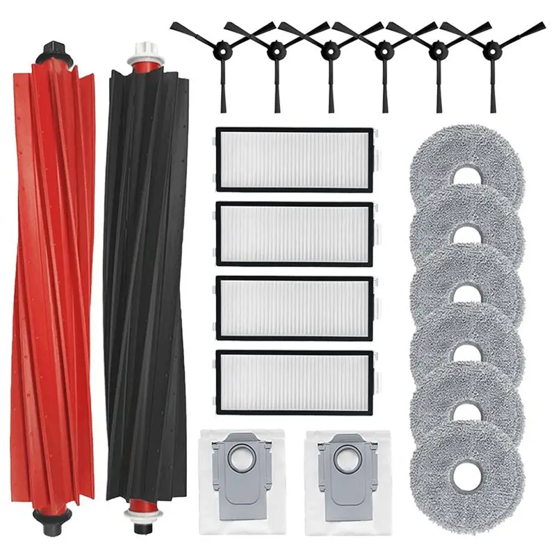 A84X-For Roborock Qrevo Master /P10s Pro/V20 Robot Vacuum Cleaner Main Side Brush Hepa Filter Mop Cloth Dust Bags Accessories