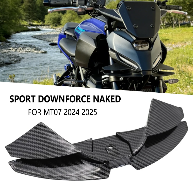 

Для мотоцикла YAMAHA MT-07 MT07 2024-2026: Спортивный аэродинамический передний спойлер, дефлектор, обтекатель, винглеты