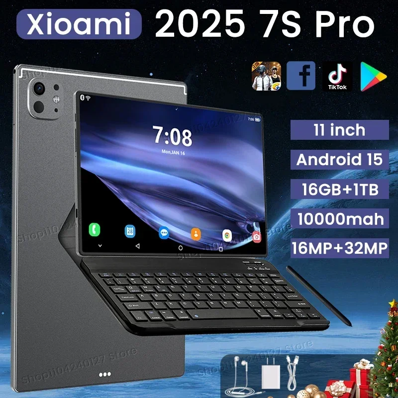 New Android 15 11 inch Tablet Pad 7S Pro Snapdragon 8 Gen3 16GB+1TB Original Xioami Tablette 10000mah 5G WiFi Global Tablet PC