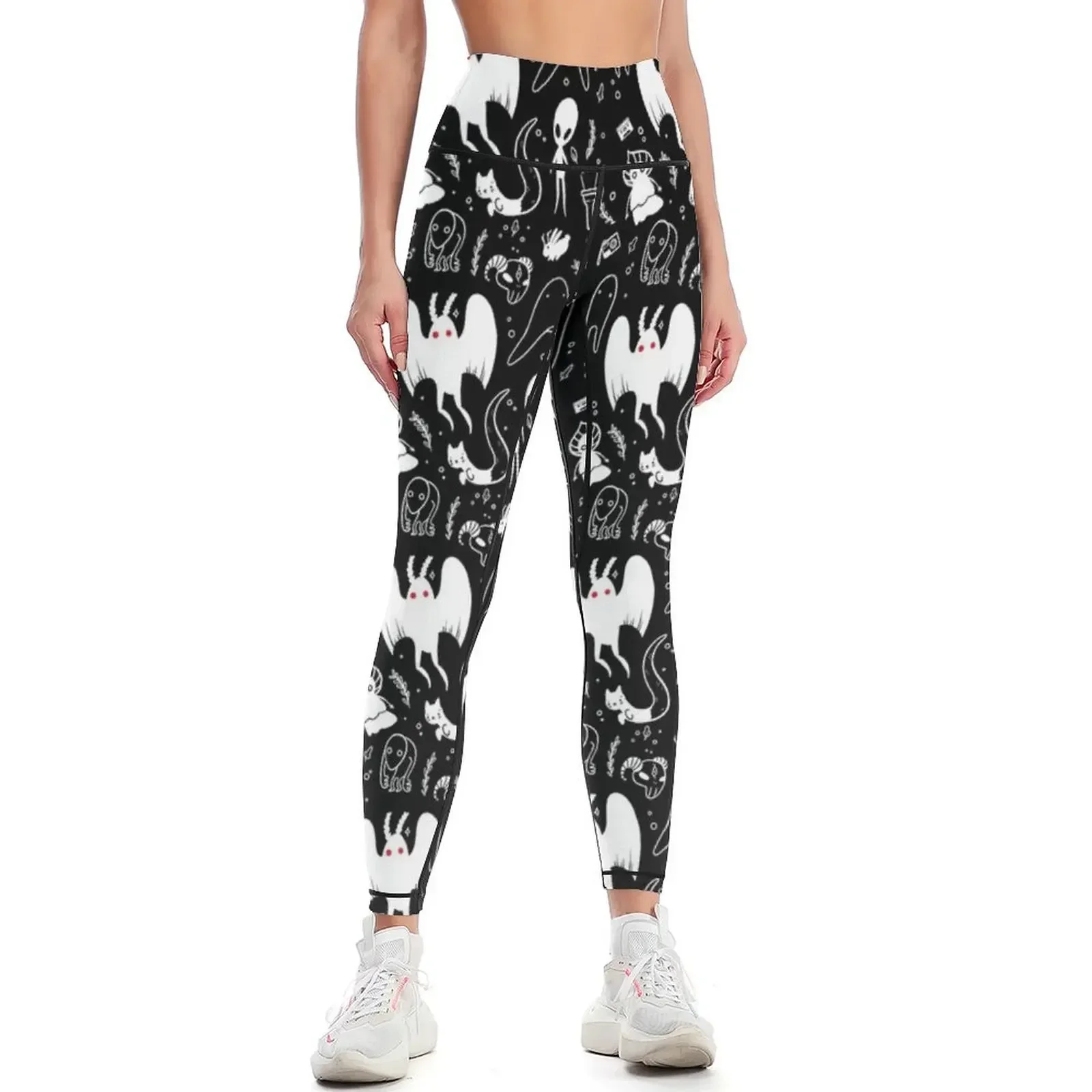 

cryptids in black Leggings Fitness's gym clothes harem pants gym wear Fitness woman Womens Leggings