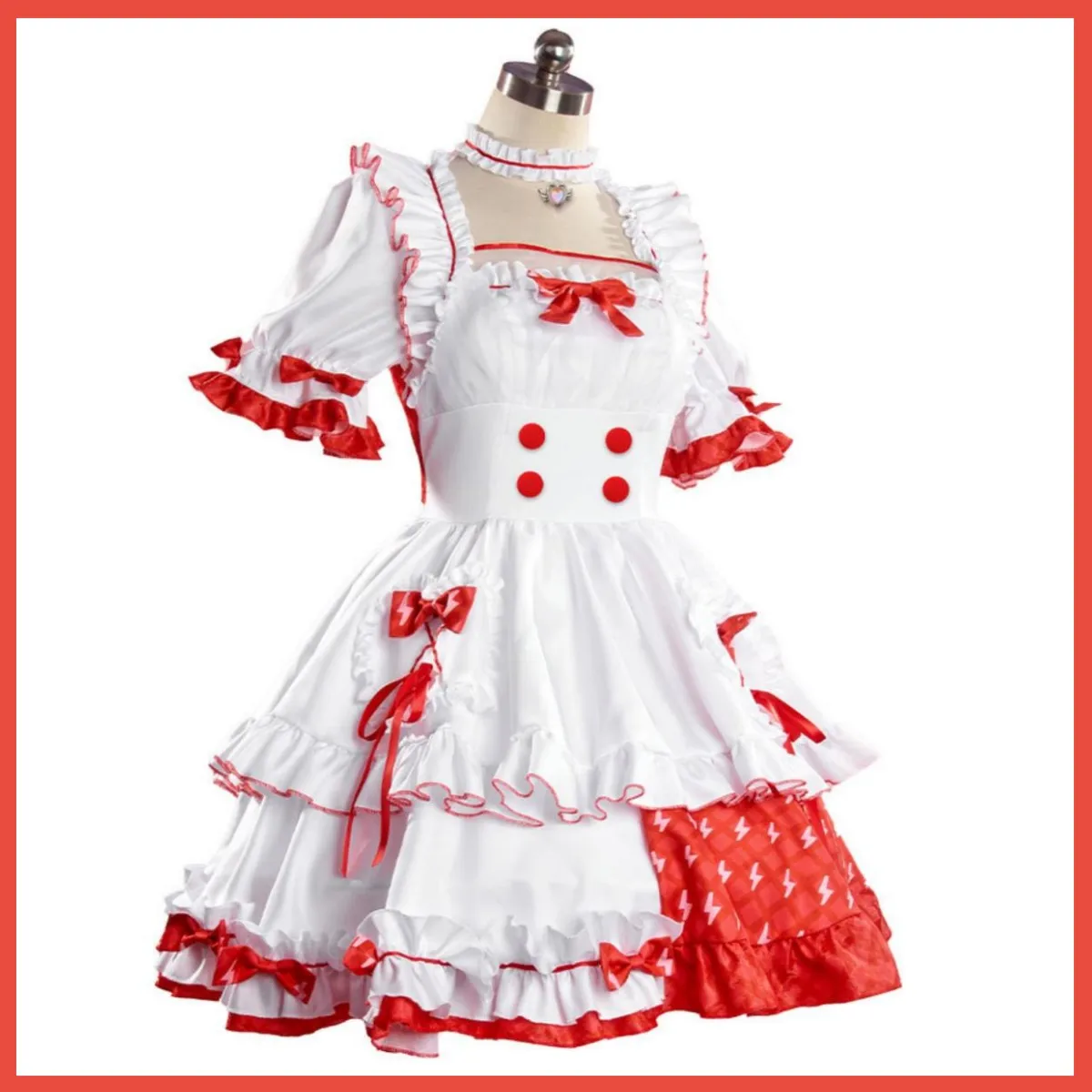 Anime jogo arknights goldenglow cosplay traje flor casa chá festa vermelho e branco lolita mulher sexy adorável terno de natal