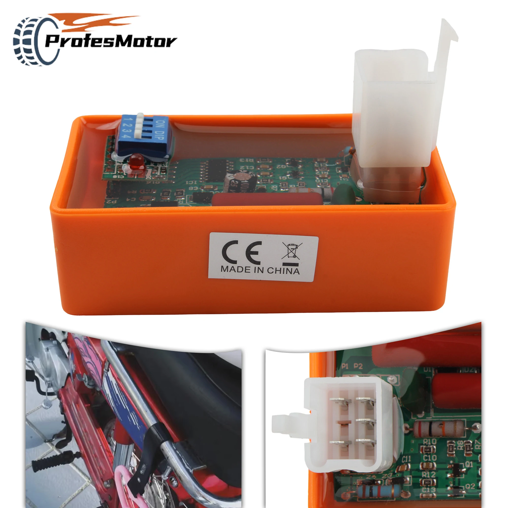 

Motorcycle 5 Pin AC CDI Box with DIP Switch For CD100 BAOTIAN ATV100CC LX100 BOXER100 WAVE100 Racing YX140 DirtBike Modified