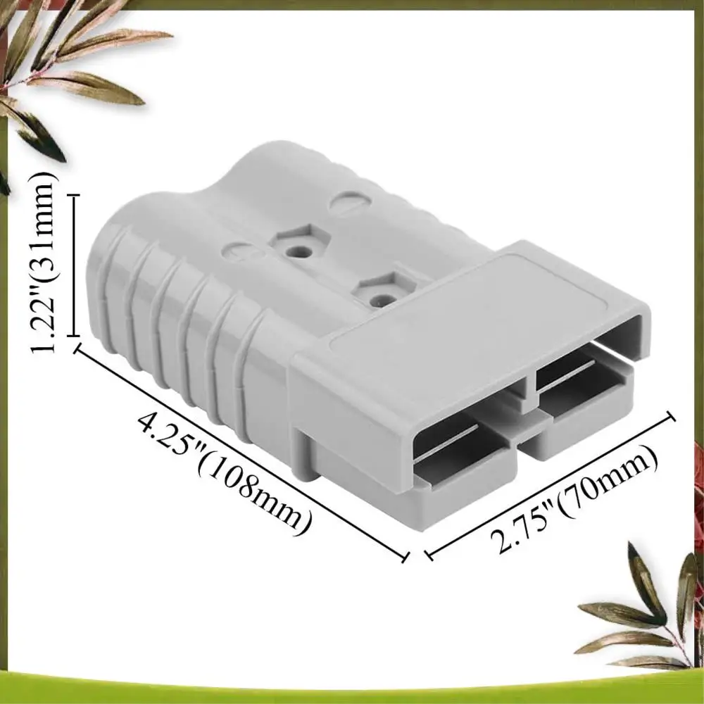 

A83R-2Pcs 2/0 AWG 350A Battery Power Connector Cable Quick Connect Disconnect Kit For Anderson Connector For Winch Trailer