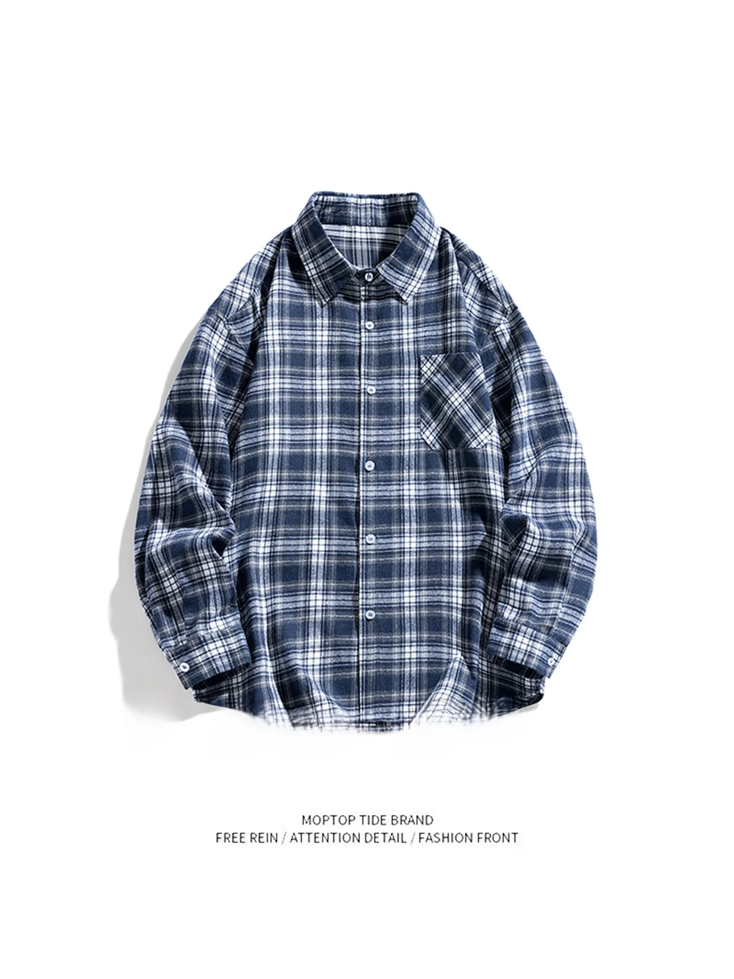 

Свободная рубашка с длинным рукавом в стиле ретро, в клетку, повседневная, весенняя, модная, брендовая, для мужчин и женщин, парная, молодежная, популярная, из полиэстера