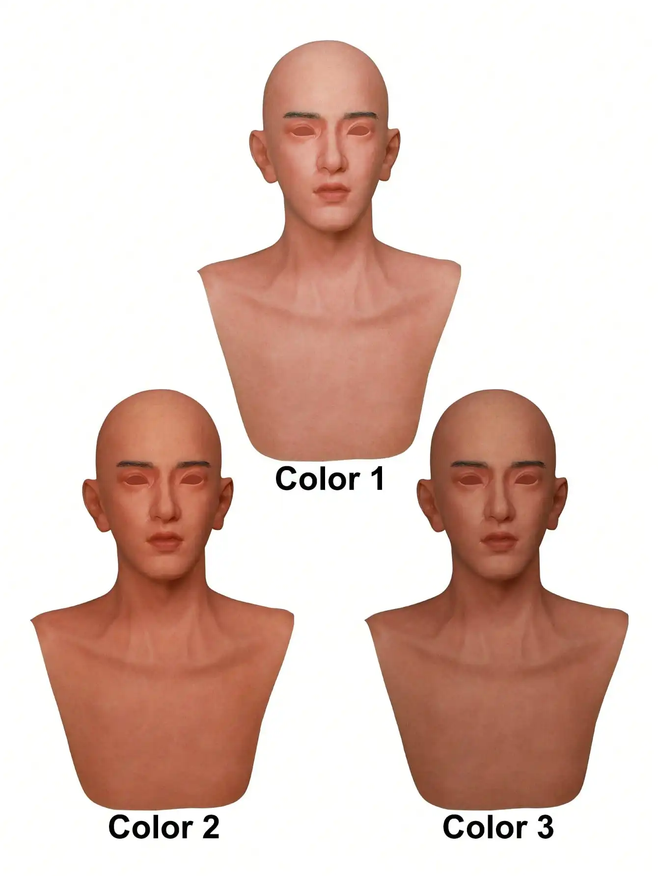 1 Stück Ultra-Realistische Herren-Silikon-Vollkopfmaske, Partykostüm, Cosplay, Bühnenauftrittsmaske, Cross-Dressing – Detail 6