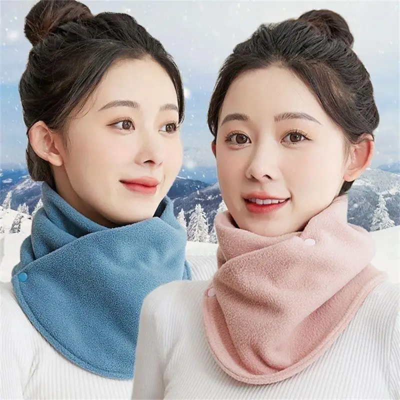 Women Winter Fleece Neck Scarf Thicken Warmth Autumn Neck Sleeve for Men Scarf Scarves Plush Double Layer Neckerchief Scarf Ring