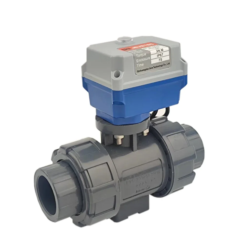 motorized DC12V pvc ball valve