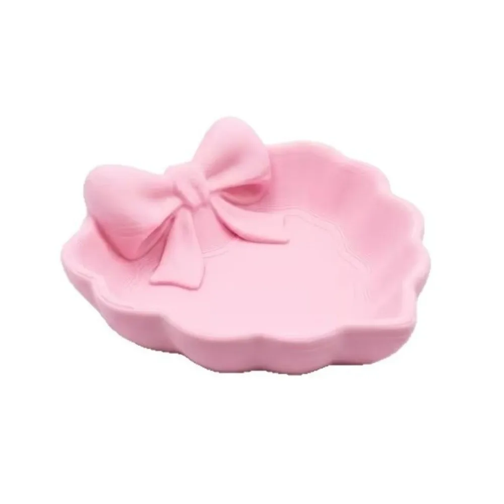 Light Luxury Plastic Jewelry Tray Heart-Shaped Decorative Jewelry Display Plate Jewelry Organizer Home Decor