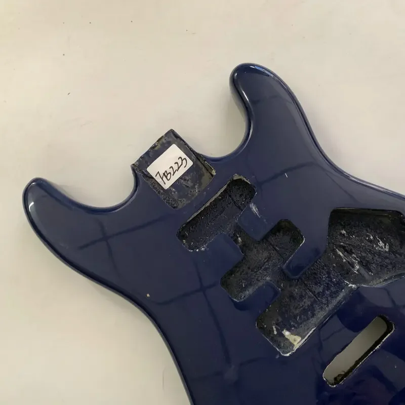 FB223  Blue Color Surface Damages Cracks Unfinished ST Guitar Body Custom Bridge and Pickup Replace DIY Parts Sales Strato Model