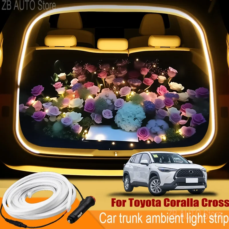 

For toyota Coralla cross Automobile trunk ambient light automatic sensing car interior lighting with accessories