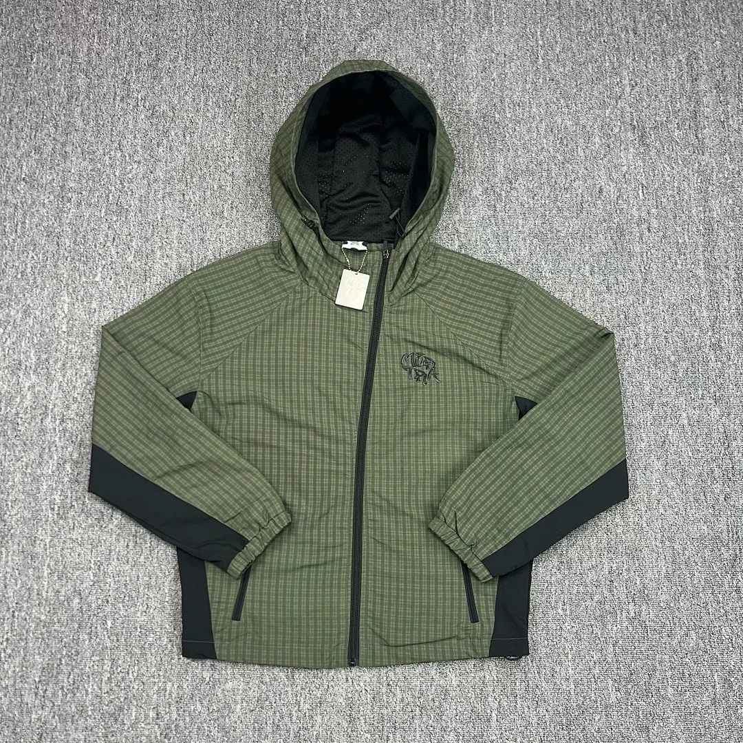 Mertra American Streetwear Brand Slanted-Zip Jacket – High-Street Relaxed-Fit Fall/Winter Unisex Casual Hooded Jacket