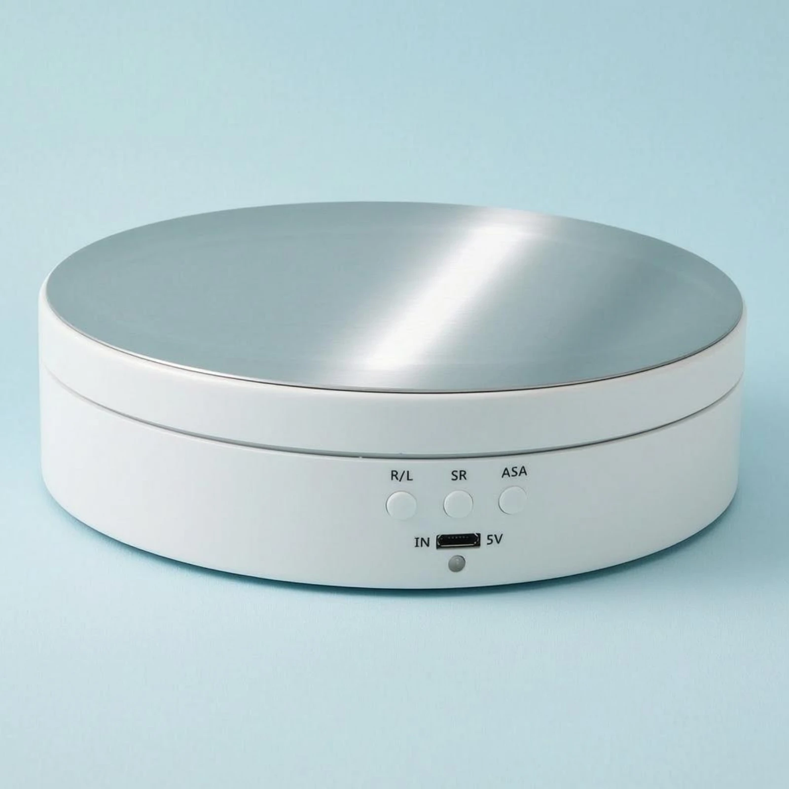 Electric Display Turntable Metal Top Jewelry Display Turntable Showcase Item Control Buttons Smooth Surface