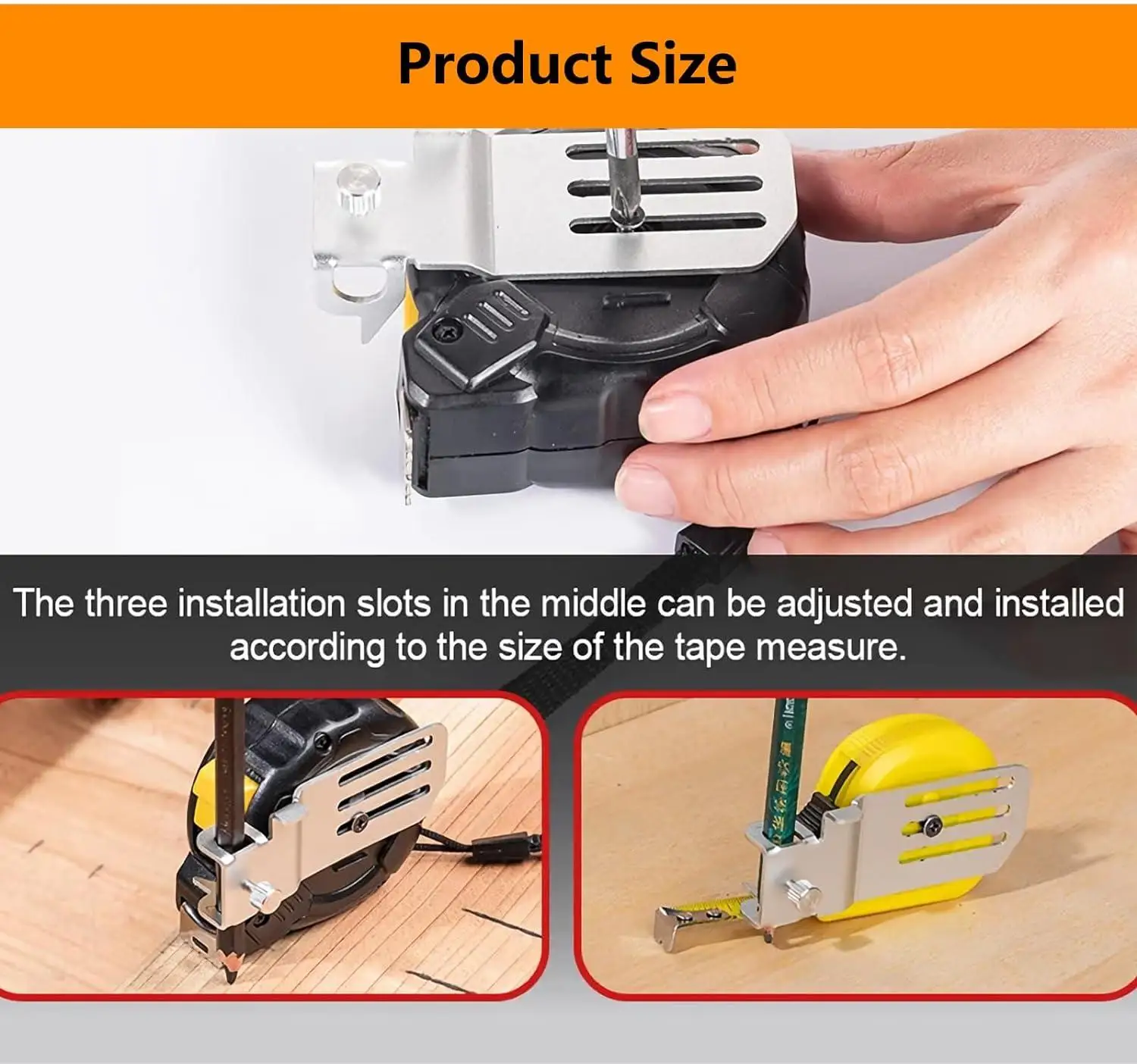 Tape Measure Pencil Holder Digital Tape Measure Scribing Tool Pencil Clamp Wall Holder Fixed Mark Draw Circle Locator Tool