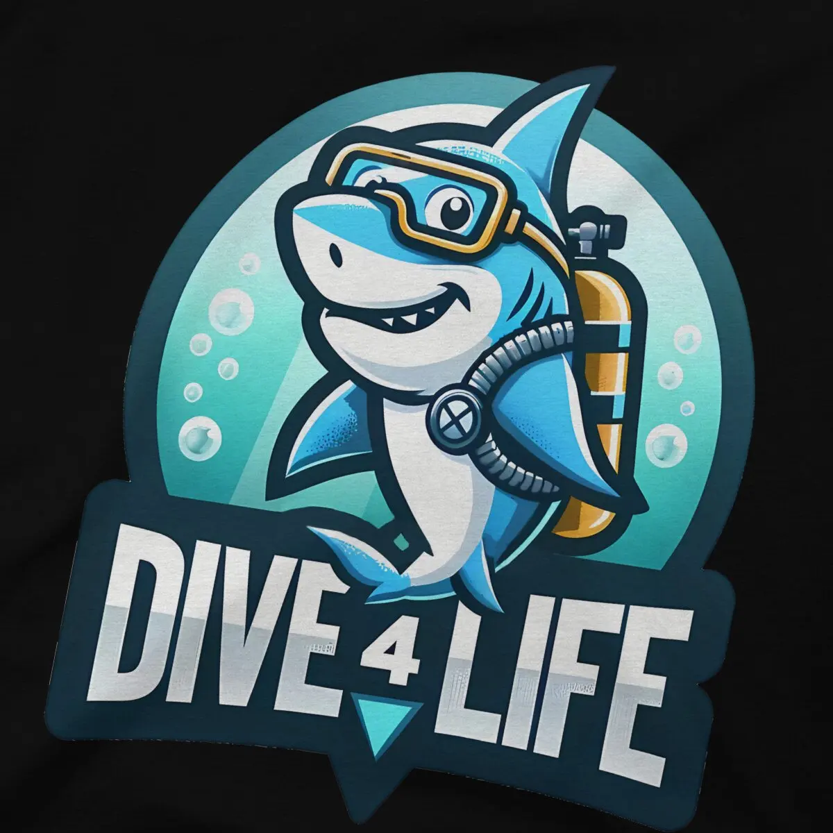 Dive 4 Life Unique TShirt Shark Scuba Diving Top Quality Creative Gift Clothes  T Shirt Stuff Hot Sale