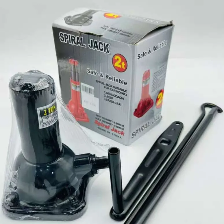 2T Two-Stage Gear Tower Screw Jack Vertical Extended Hand Crank Lift Jack For Sedan SUV Off-Road Vehicles
