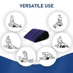 PVC Silicone Pillow Couples Gifts Blue+Black Inflatable Inflatable Sex Pillow Soft Triangle Magic Cushion Home