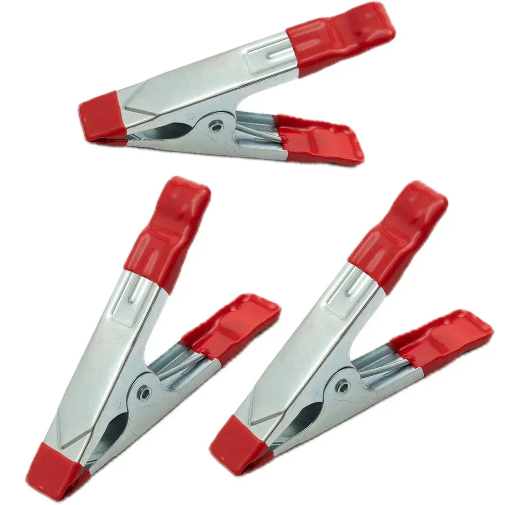 Clip de resorte de Metal en forma de A, abrazaderas de resorte de 4 pulgadas, herramienta de reparación de agarre de carpintería fija, Clips fijos multiusos, herramientas manuales, 3 uds.
