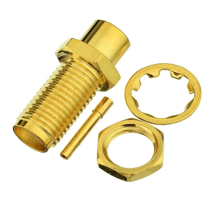 

100PCS/500PCS/600PCS Superbat Extreme Release Bulkhead SMA Male Straight for Semi-rigid Cable .141'' , RG402