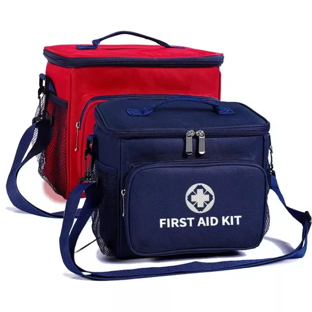 Bolsa de almacenamiento de medicina de gran capacidad, botiquines de primeros auxilios de viaje vacíos, organizador médico portátil, Kit de supervivencia de emergencia para coche