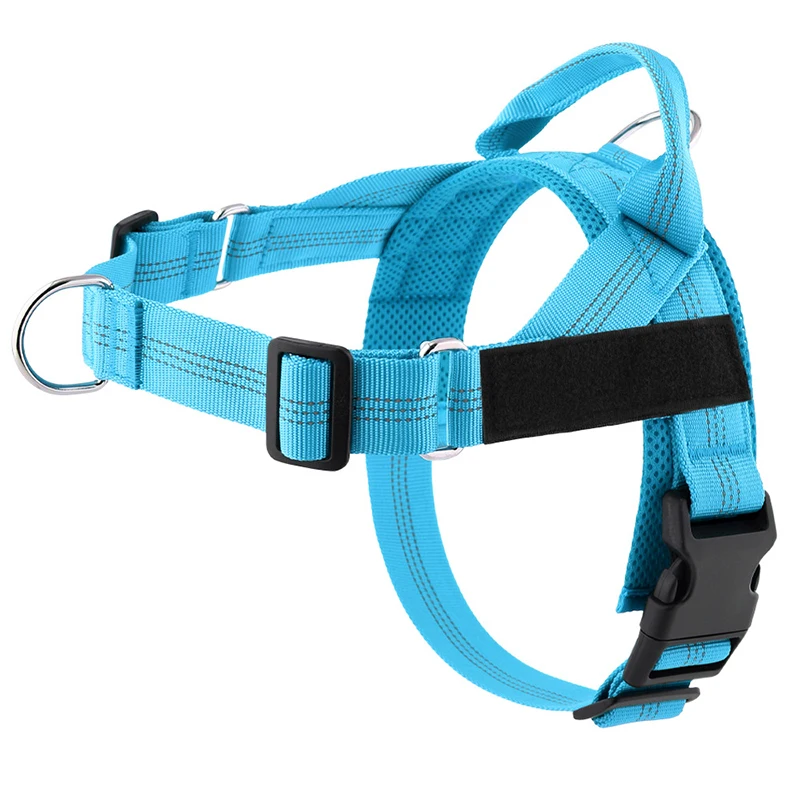 Coleira Peitoral Personalizada e Refletiva Anti-Puxão para Cães de Pequeno e Médio Porte, Lavável, Resistente a Explosões e Confortável._voghion.com