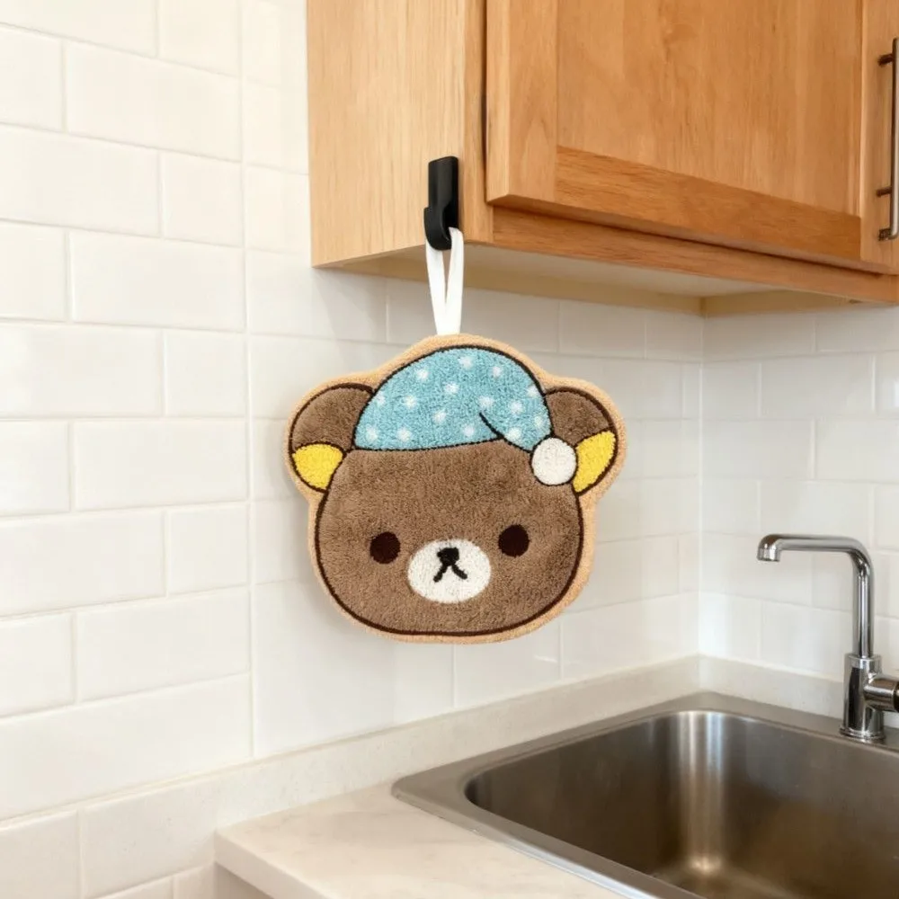 Anime Rilakkumas Hand Towel Hanging Type Absorbent Small Square Towel Kitchen Household Quick Drying Hand Towel Girl Gifts - view 2