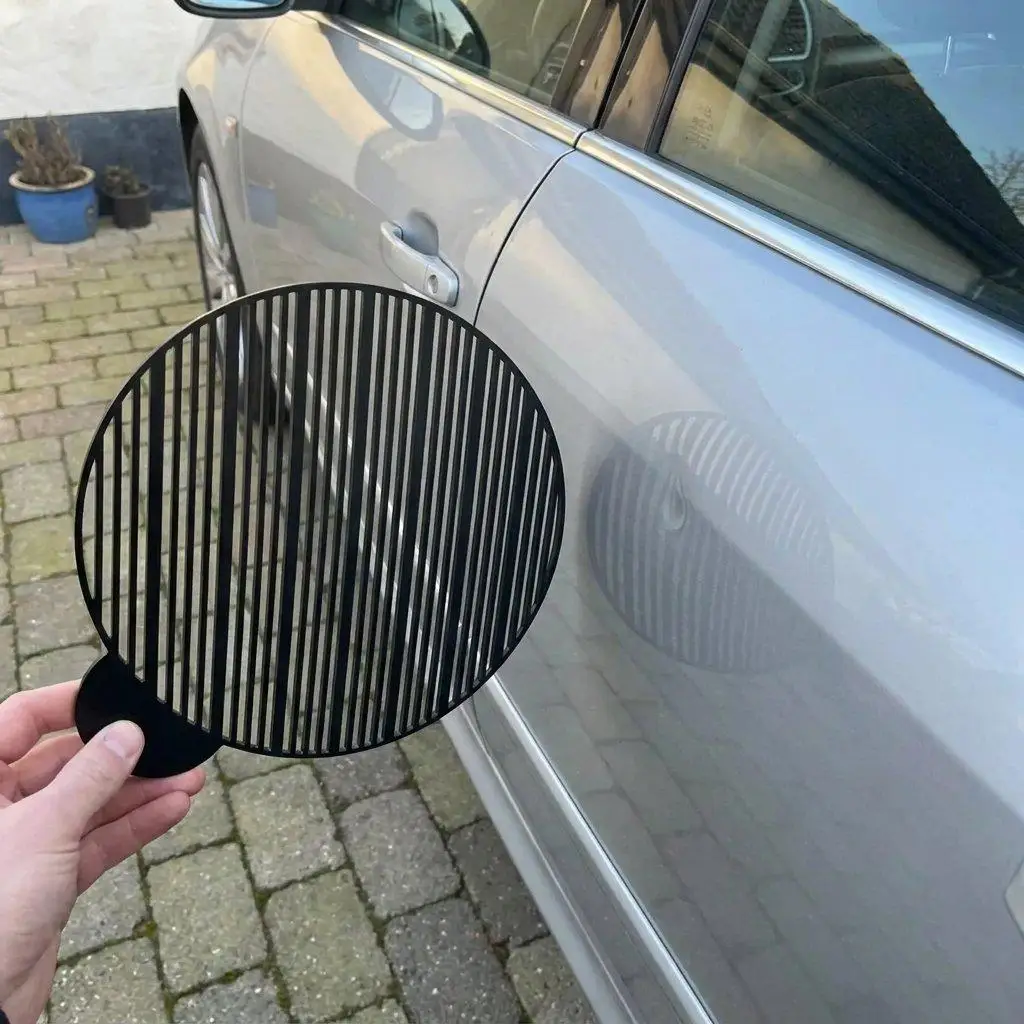 3D Printed Car Dent Detect Board Parallel Stripe Light Refraction Tool Auto Dent Positioning Accessory for Paintless Dent Repair