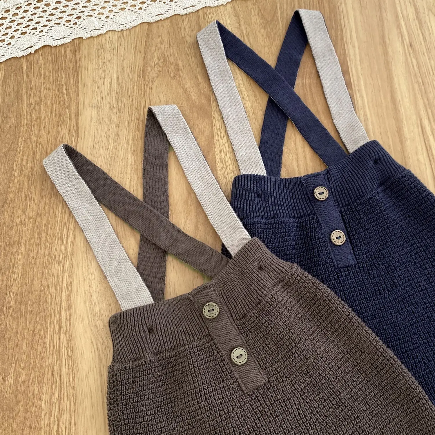 0-2 Y Baby Clothes Sleeveless Knit Rompers Toddler Boys Knitwear Infant  Jumpsuits Sweater Overalls