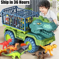 Coche de juguete para niños, camión transportador de dinosaurios, Indominus Rex, Mundo Jurásico, regalos de navidad