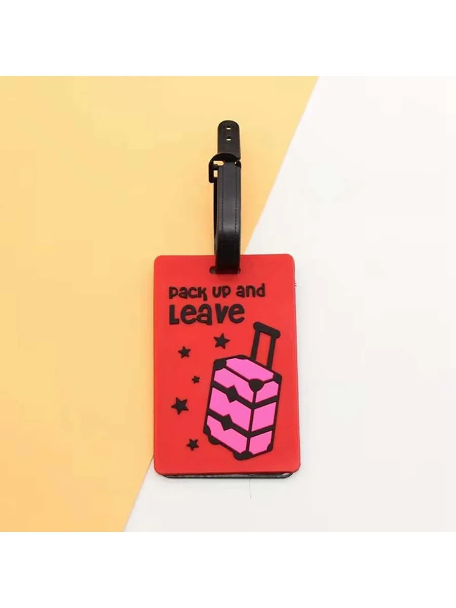 1PCS Travel Accessories Suitcase Luggage Tags Cute Cartoon Luggage Label Silicon Plastic Suitcase ID Address Holder  Card Cover