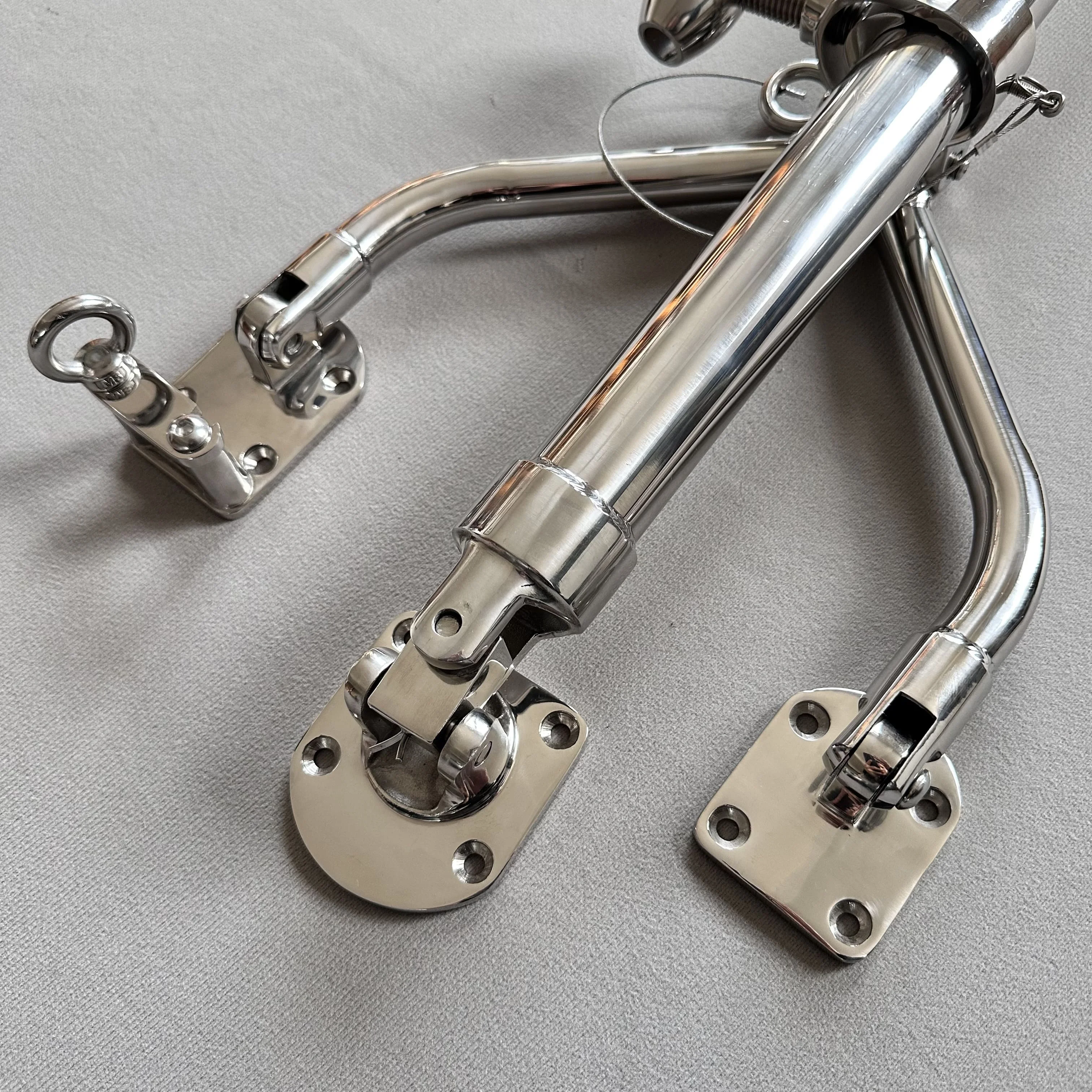 Base de stabilisateur de Style Wishbone de mars, en acier inoxydable de qualité Marine, convient aux poteaux de 38mm, montage robuste pour bateaux de pêche