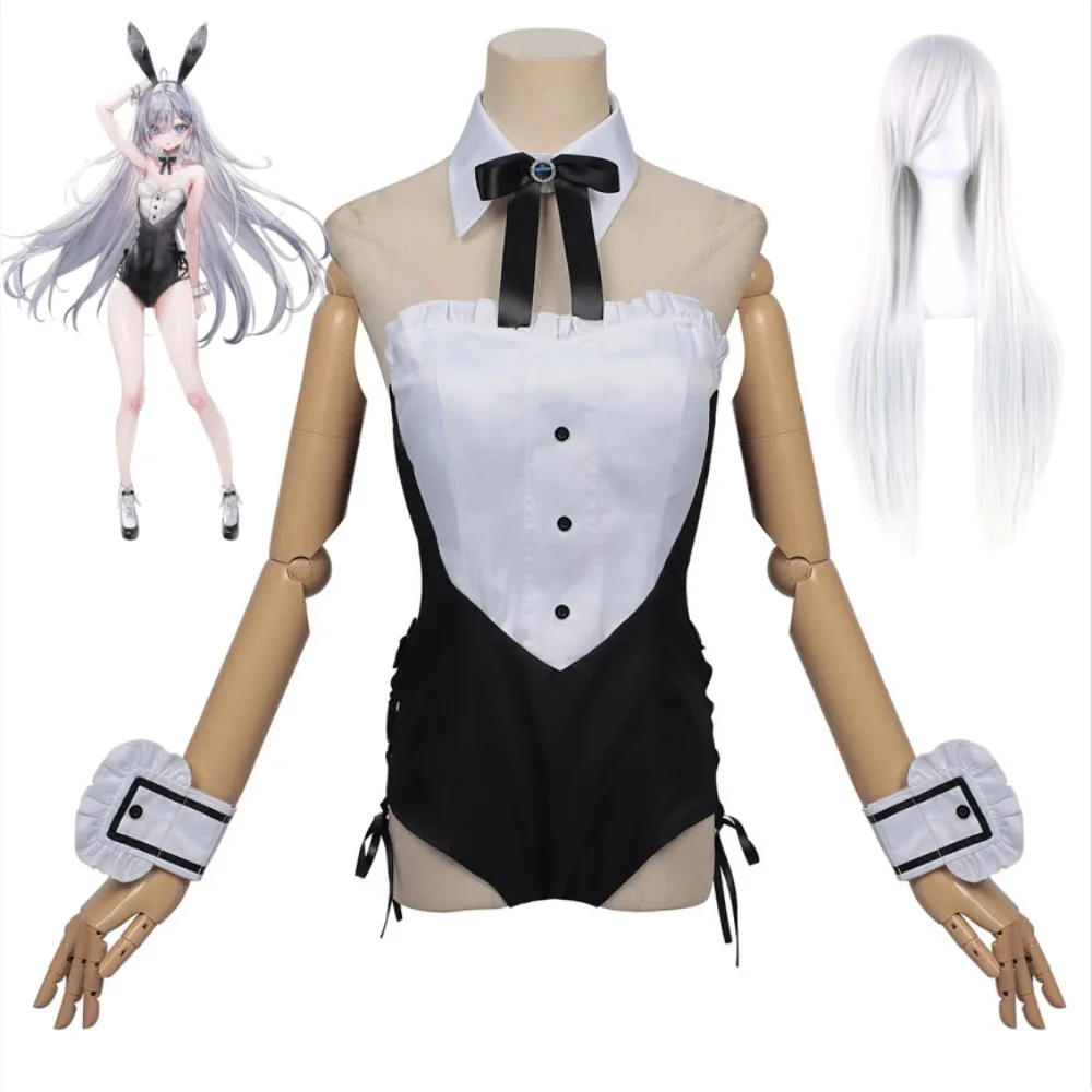

Playing Death Games Yuki Ghost Bunny Girl Cosplay Costume Bunny Ear Headband Halloween Comic Con Stage Performance Outfit