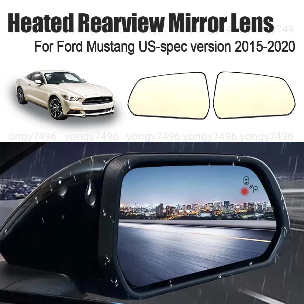 

Car Wide Angle Heated Rearview Mirror Lens For Ford Mustang US Spec Version 2015 2016 2017 2018 2019 2020 Cars Accessories