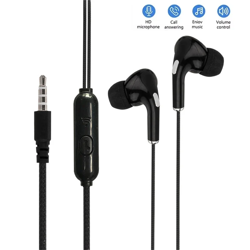 Sports Running Music Accessory HiFi Stereo Earbuds Comfortable In Ear Design For iPhone Xiaomi Huawei Android HD Microphone Tool