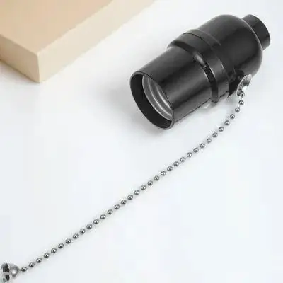 

Pull Chain Lampholder Premium Plastic Durable Pull String Light Fixture Easy Replace Lamp Socket Ceiling Wall Light Accessory