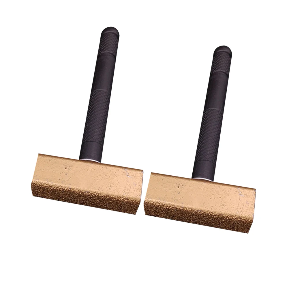 

2Pcs Grinding Wheel Dresser Tool Stick Diamond Soldering Trimmer Handheld Ceramic Disc Centerless White Brown Silicon Carbide