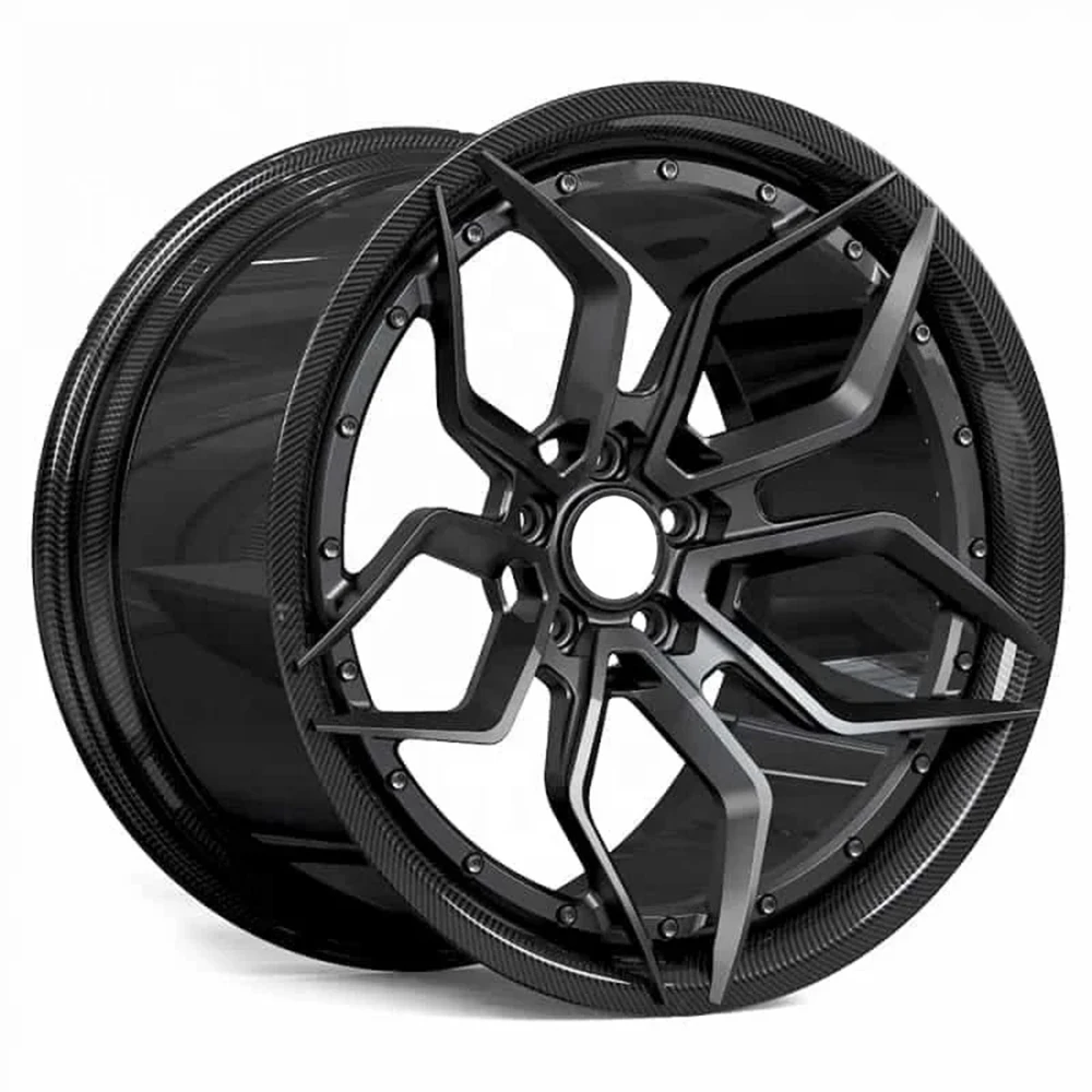 

Custom 5x112 5x120 5x114.3 Forged Deep Concave Five Spoke Wheels Carbon Fiber Car Wheels for Lamborghini Urus